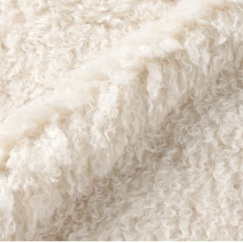 BARNEYS NEW YORK フェイクファー ショートベスト OFF WHITE