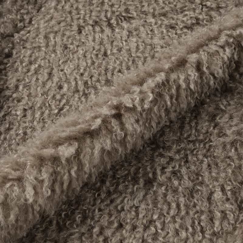 BARNEYS NEW YORK フェイクファー ショートベスト LIGHT BROWN