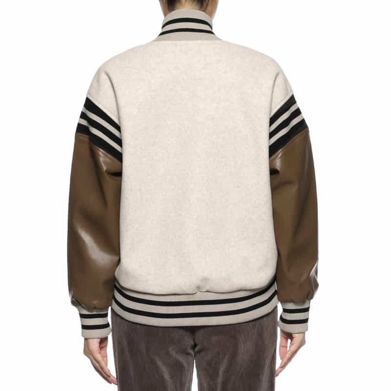 BARNEYS NEW YORK 異素材コンビネーション スタジアムジャンパー BEIGE