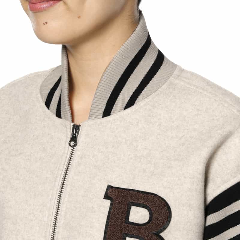 BARNEYS NEW YORK 異素材コンビネーション スタジアムジャンパー BEIGE