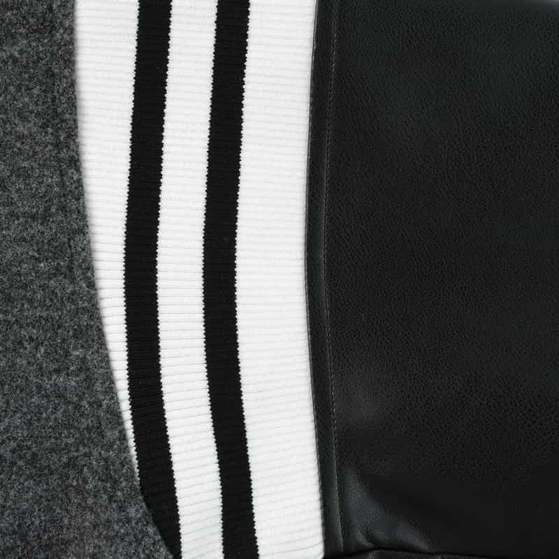 BARNEYS NEW YORK 異素材コンビネーション スタジアムジャンパー DARK GRAY