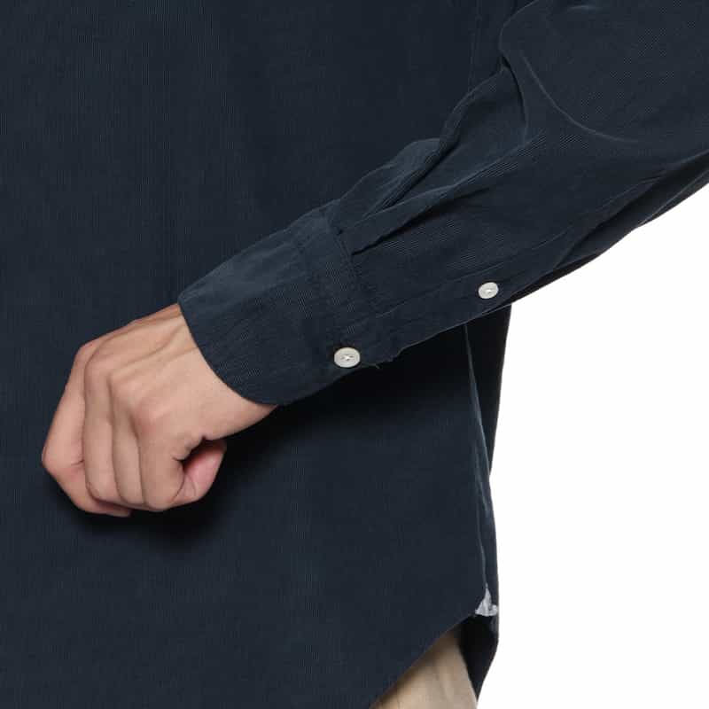 FINAMORE FINAMORE＜フィナモレ＞ コットンコーデュロイシャツ"PANTELLERIA" NAVY