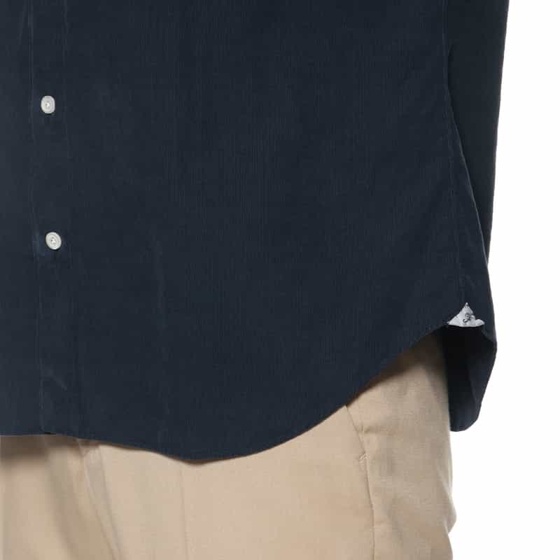 FINAMORE FINAMORE＜フィナモレ＞ コットンコーデュロイシャツ"PANTELLERIA" NAVY