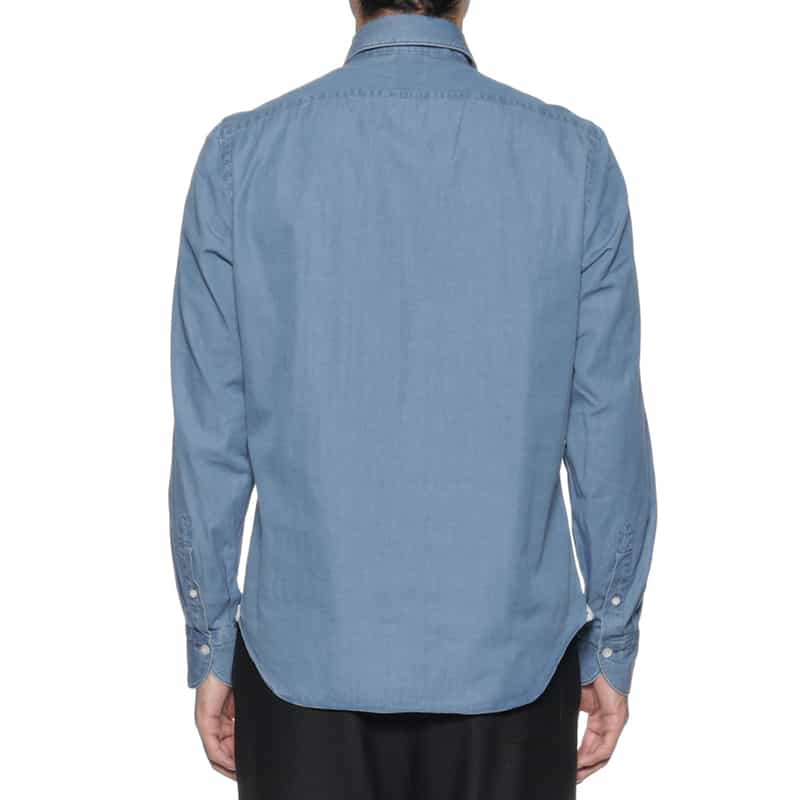 FINAMORE FINAMORE＜フィナモレ＞ デニムシャツ"SIMONE" BLUE