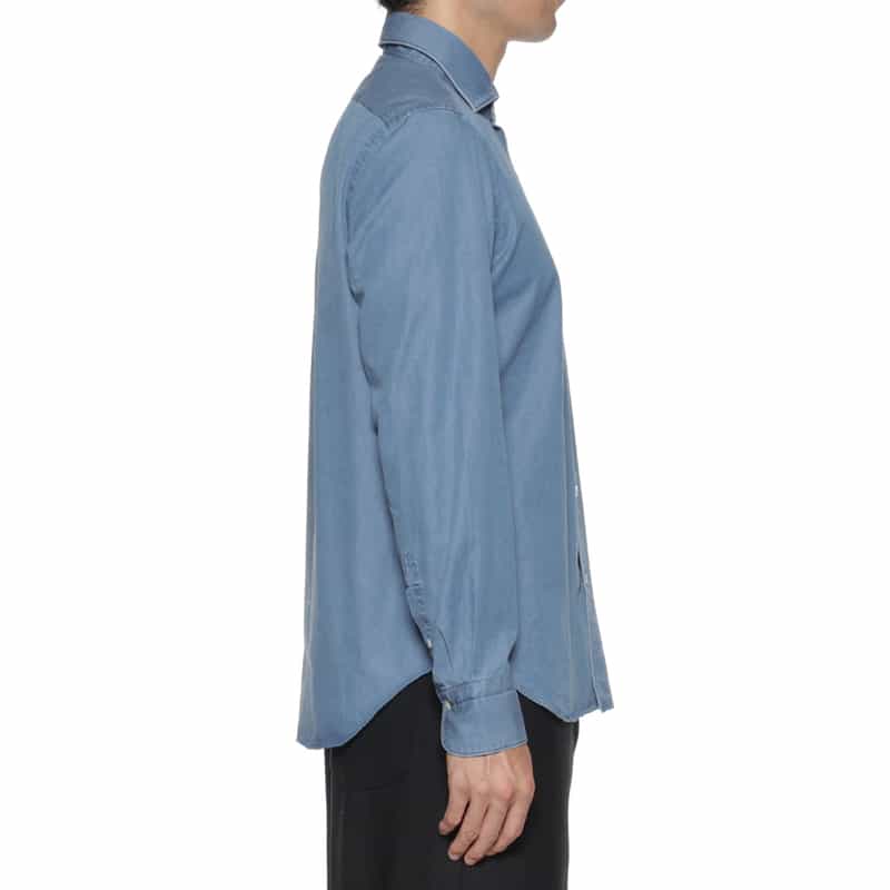 FINAMORE FINAMORE＜フィナモレ＞ デニムシャツ"SIMONE" BLUE