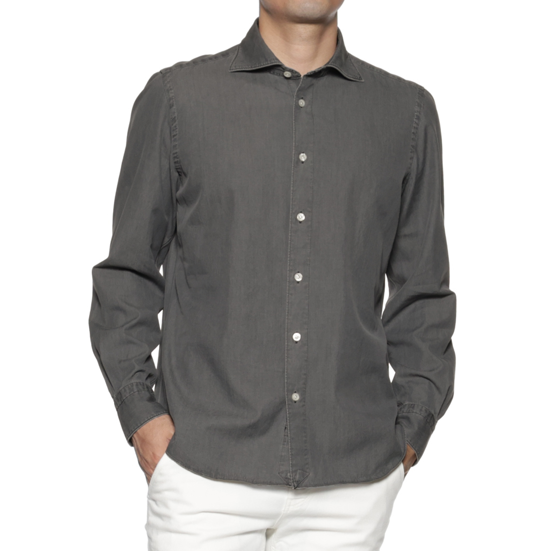 FINAMORE＜フィナモレ＞ デニムシャツ"SIMONE"