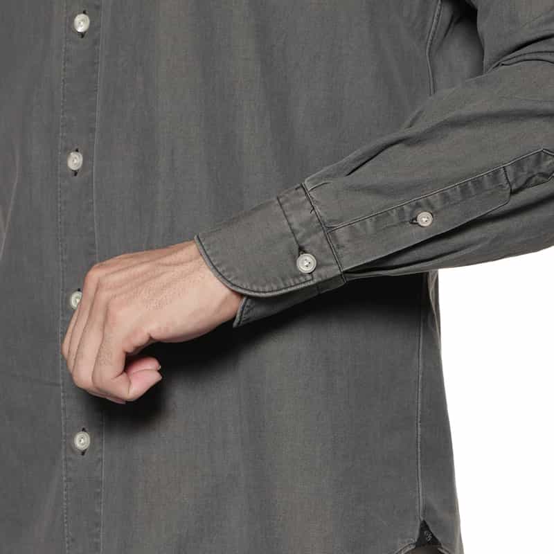 FINAMORE FINAMORE＜フィナモレ＞ デニムシャツ"SIMONE" GRAY