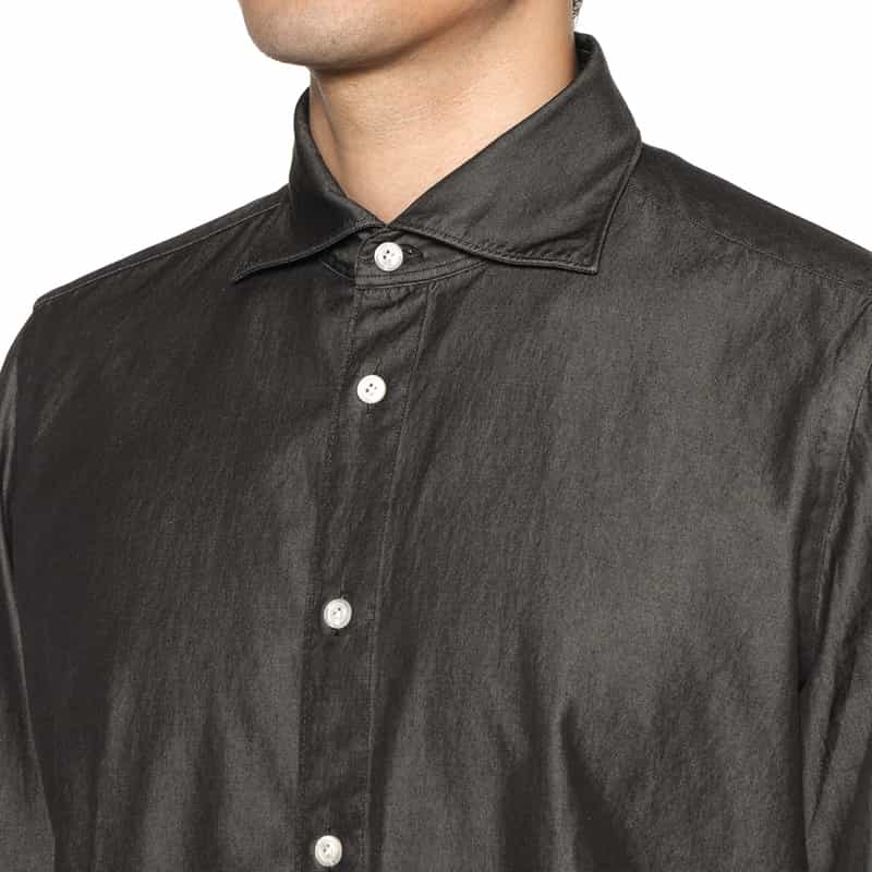 FINAMORE FINAMORE＜フィナモレ＞ デニムシャツ"SIMONE" BLACK