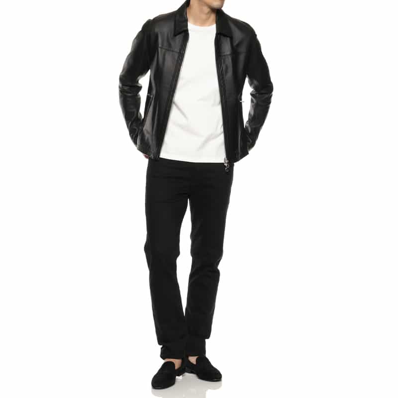 CINQUANTA CINQUANTA＜チンクワンタ＞ シングルライダース BLACK