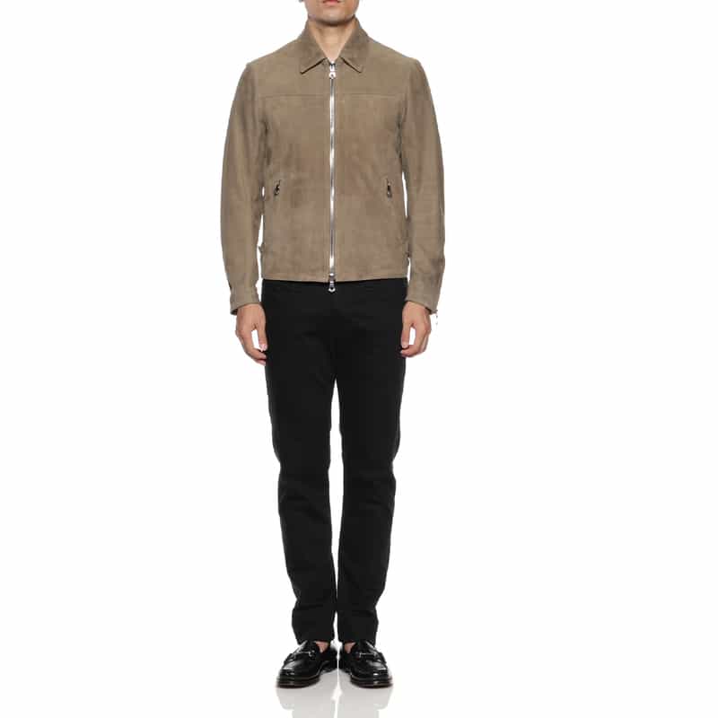 CINQUANTA CINQUANTA＜チンクワンタ＞ ゴートスエードシングルジャケット DARK GRAY