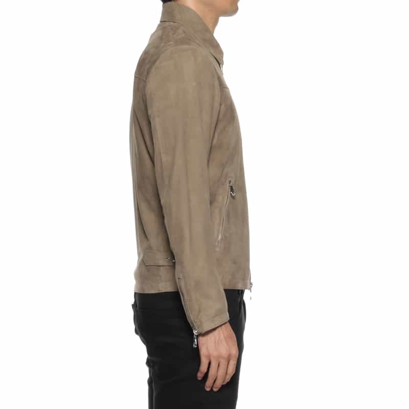 CINQUANTA CINQUANTA＜チンクワンタ＞ ゴートスエードシングルジャケット DARK GRAY