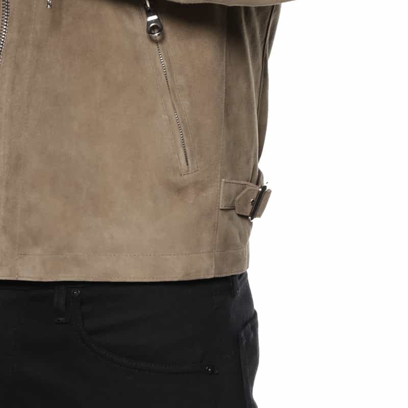 CINQUANTA CINQUANTA＜チンクワンタ＞ ゴートスエードシングルジャケット DARK GRAY