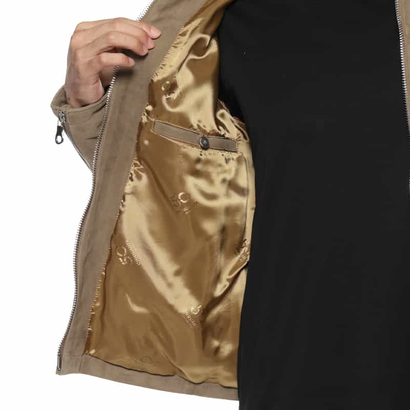 CINQUANTA CINQUANTA＜チンクワンタ＞ ゴートスエードシングルジャケット DARK GRAY