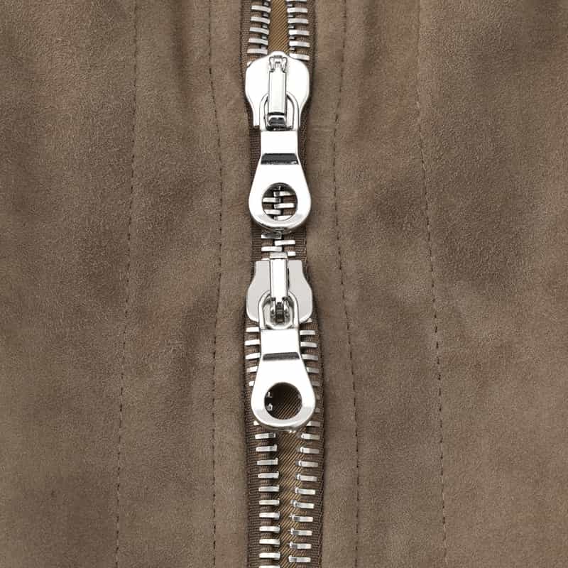 CINQUANTA CINQUANTA＜チンクワンタ＞ ゴートスエードシングルジャケット DARK GRAY