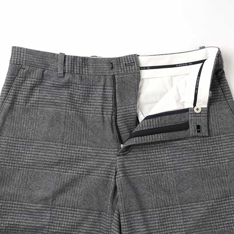 CIRCOLO1901 CIRCOLO 1901＜チルコロ 1901＞ セットアップ グレンチェック柄ジャージーパンツ NAVY
