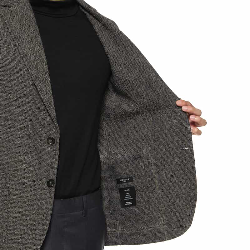 CIRCOLO1901 CIRCOLO 1901＜チルコロ 1901＞ マイクロチェック柄ジャージージャケット BROWN