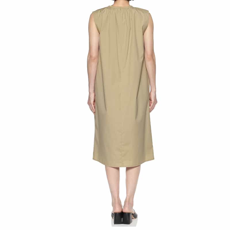 BARNEYS NEW YORK ウォッシャブル ギャザードレス BEIGE