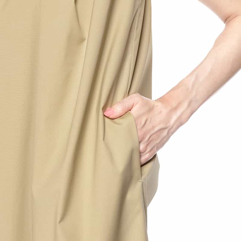 BARNEYS NEW YORK ウォッシャブル ギャザードレス BEIGE