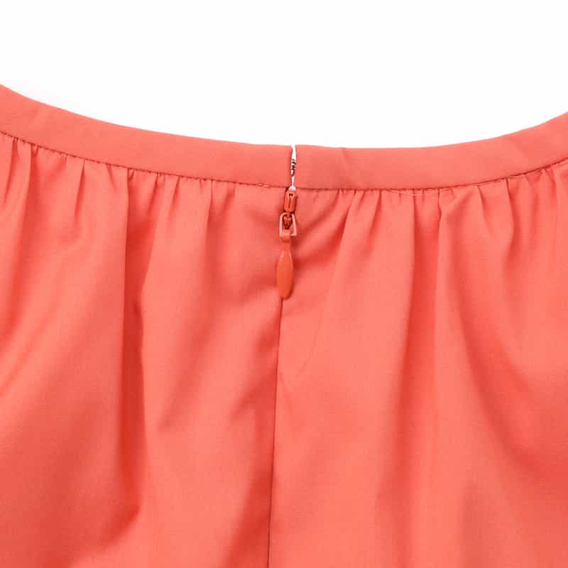 BARNEYS NEW YORK ウォッシャブル ギャザードレス RED