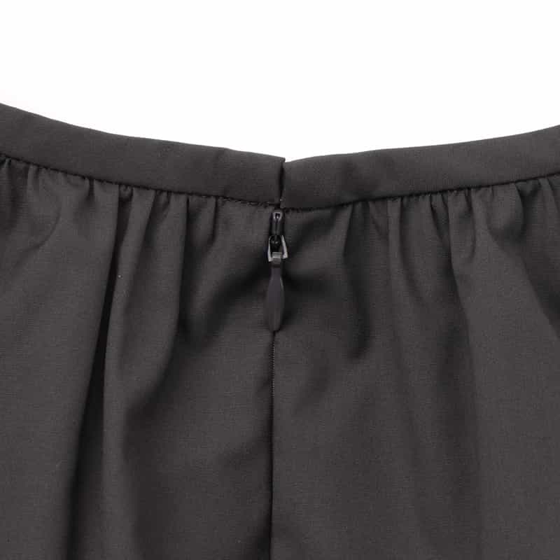 BARNEYS NEW YORK ウォッシャブル ギャザードレス BLACK