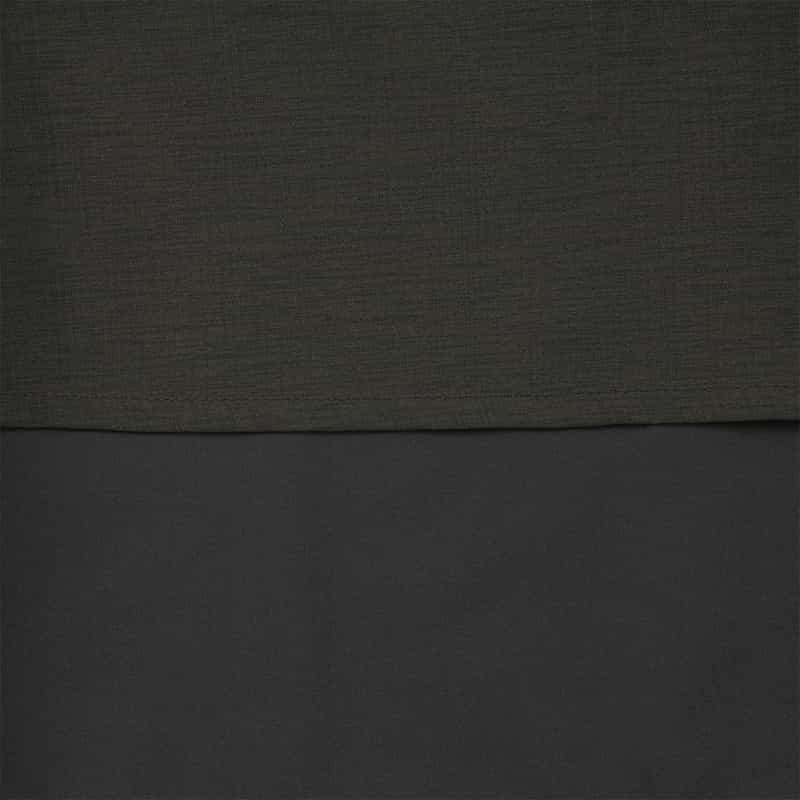 BARNEYS NEW YORK ウォッシャブル ギャザードレス BLACK