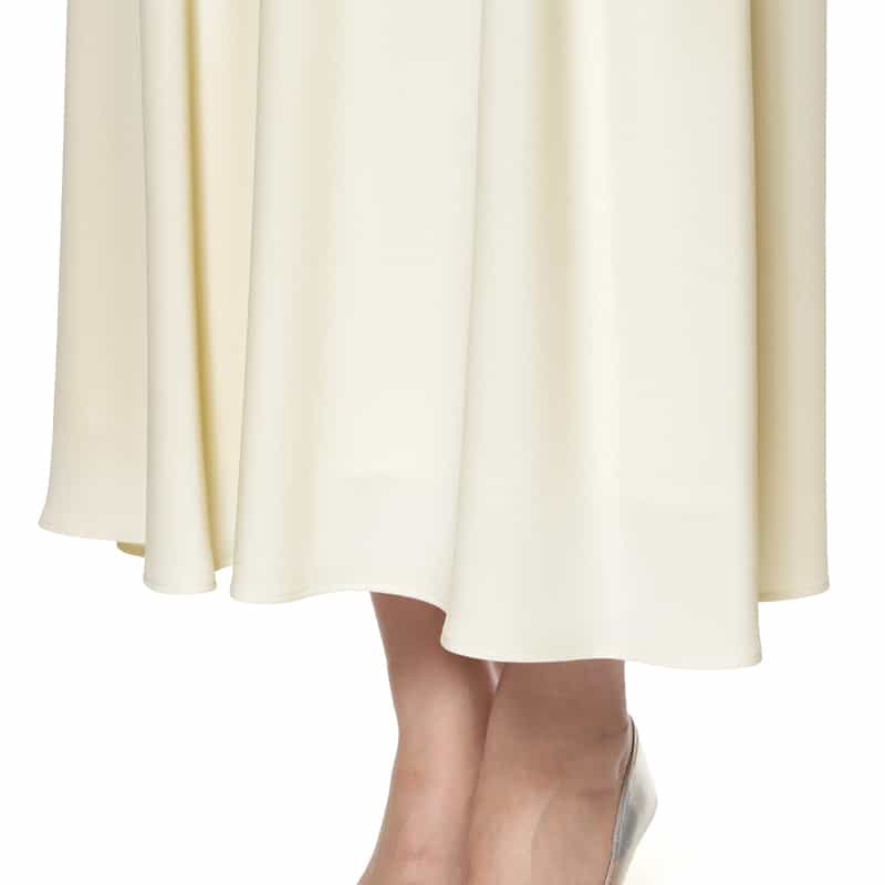 BARNEYS NEW YORK ウォッシャブル ギャザーロングドレス WHITE