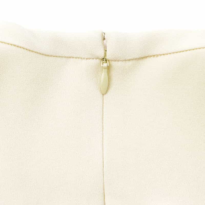 BARNEYS NEW YORK ウォッシャブル ギャザーロングドレス WHITE