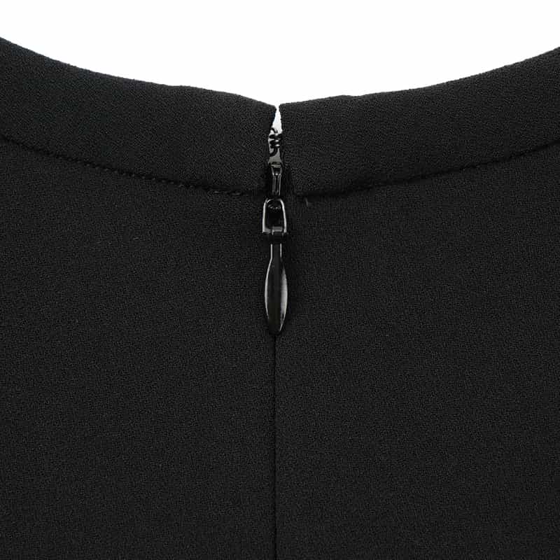 BARNEYS NEW YORK ウォッシャブル ギャザーロングドレス BLACK