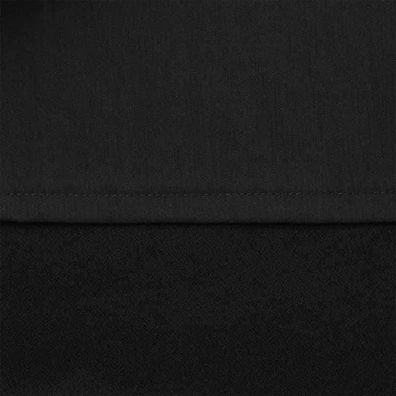 BARNEYS NEW YORK ウォッシャブル ギャザーロングドレス BLACK