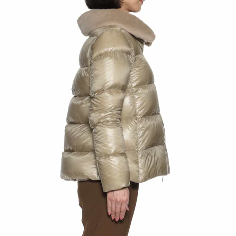 HERNO HERNO＜ヘルノ＞ ファー付きダウンジャケット IVORY