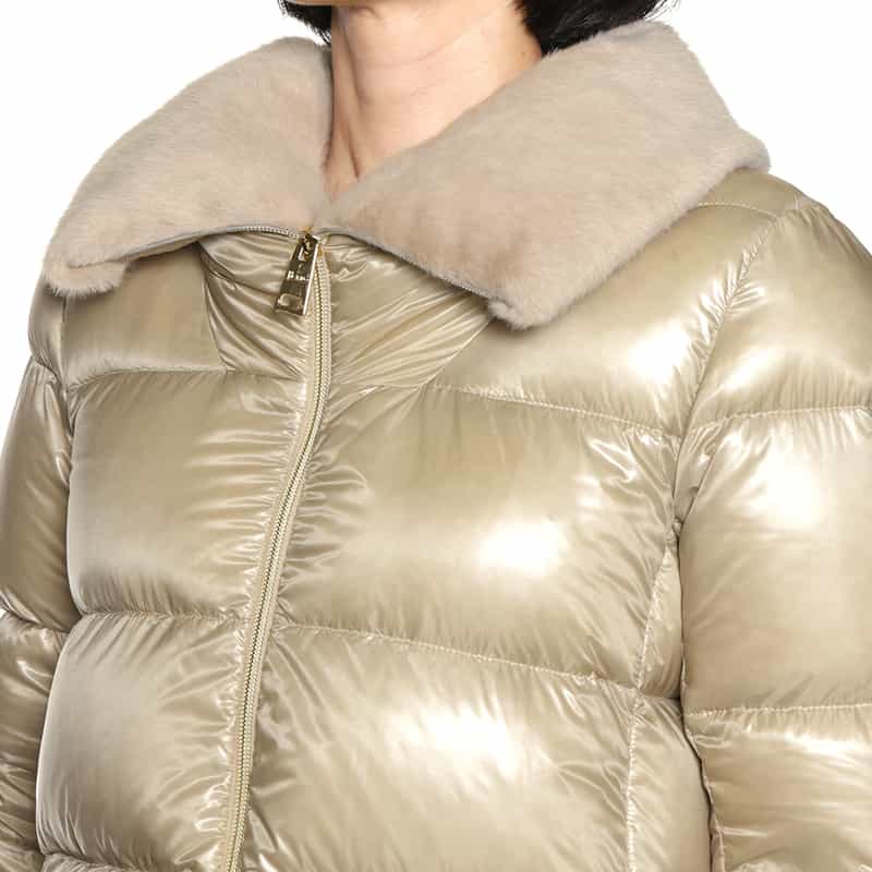 HERNO HERNO＜ヘルノ＞ ファー付きダウンジャケット IVORY