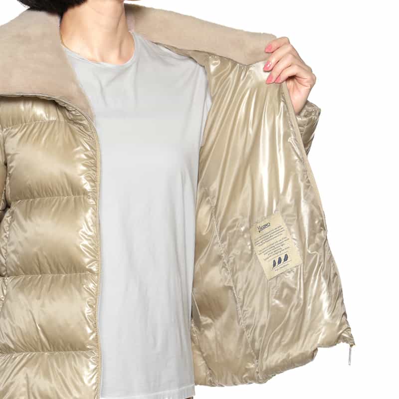 HERNO HERNO＜ヘルノ＞ ファー付きダウンジャケット IVORY