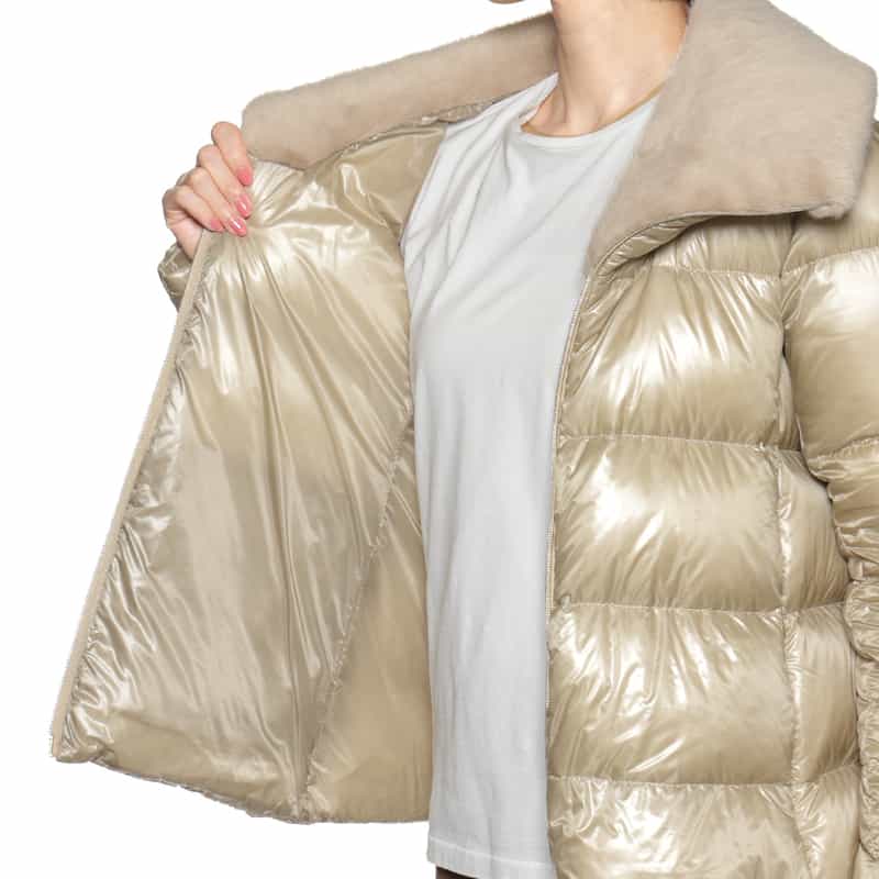 HERNO HERNO＜ヘルノ＞ ファー付きダウンジャケット IVORY