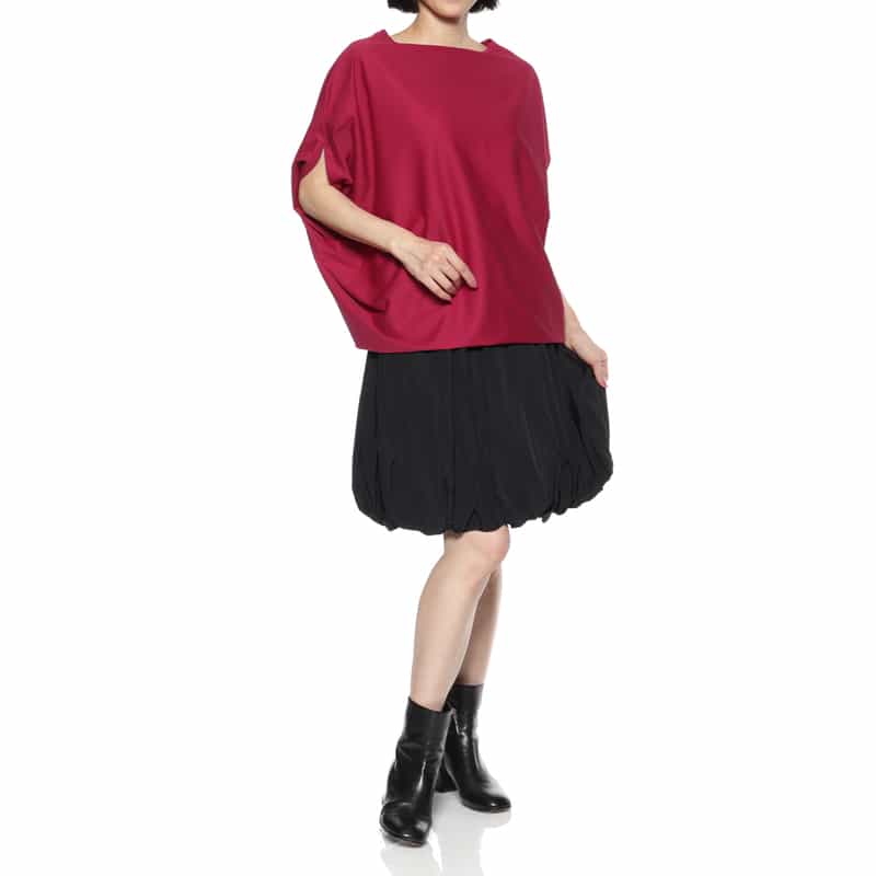 BARNEYS NEW YORK ウォッシャブル ボートネックカットソー PINK