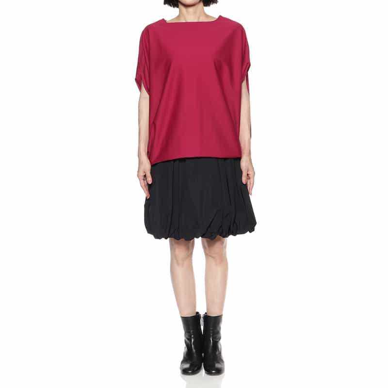 BARNEYS NEW YORK ウォッシャブル ボートネックカットソー PINK