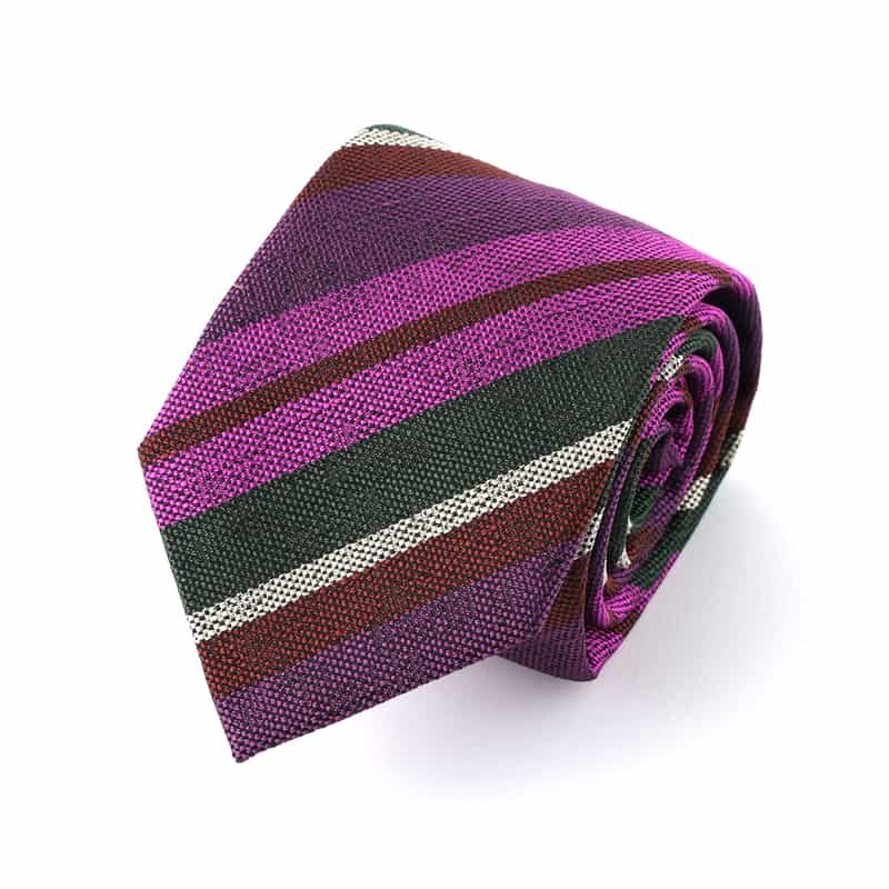 SEAWARD＆STEARN SEAWARD＆STEARN＜シーワード＆スターン＞ ストライプ柄タイ PURPLE