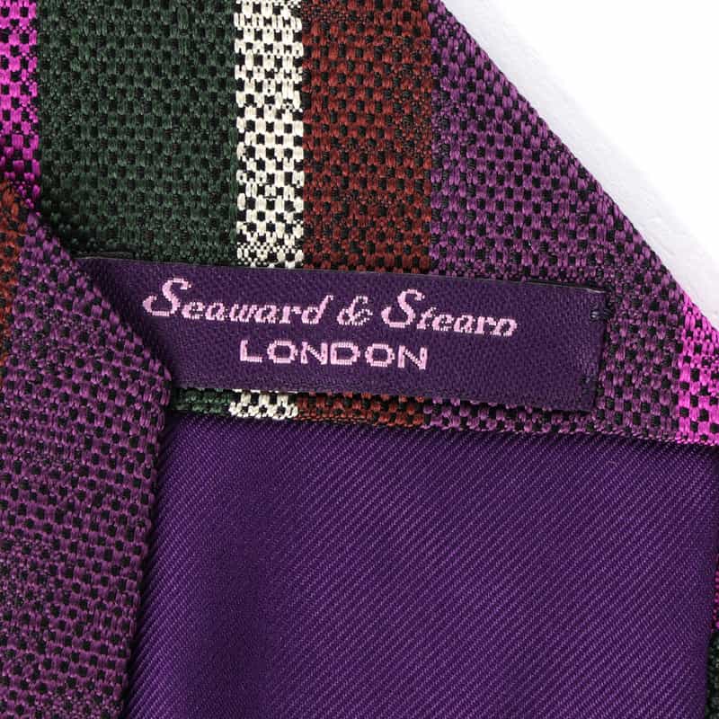 SEAWARD＆STEARN SEAWARD＆STEARN＜シーワード＆スターン＞ ストライプ柄タイ PURPLE