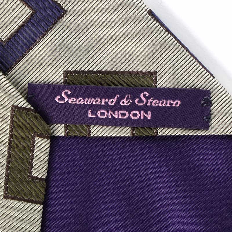 SEAWARD＆STEARN SEAWARD＆STEARN＜シーワード＆スターン＞ スクエア柄タイ GRAY