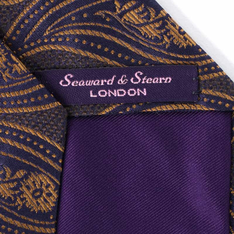 SEAWARD＆STEARN SEAWARD＆STEARN＜シーワード＆スターン＞ ペイズリー柄タイ NAVY
