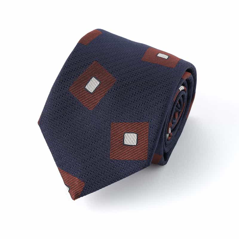 SEAWARD＆STEARN SEAWARD＆STEARN＜シーワード＆スターン＞ スクエア柄タイ NAVY