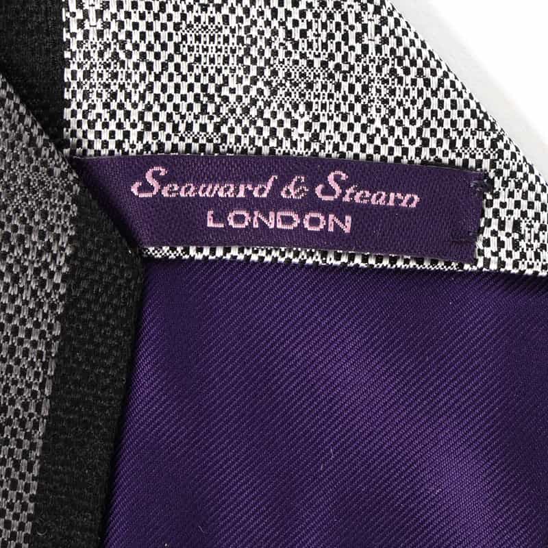 SEAWARD＆STEARN SEAWARD＆STEARN＜シーワード＆スターン＞ ストライプ柄タイ BLACK