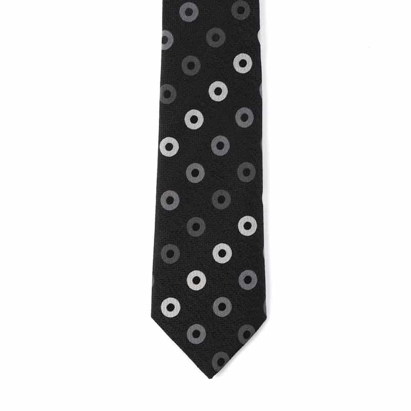 SEAWARD＆STEARN SEAWARD＆STEARN＜シーワード＆スターン＞ サークル柄タイ BLACK