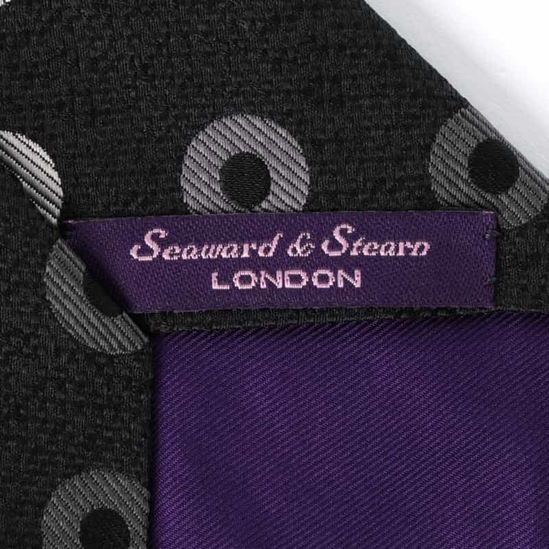 SEAWARD＆STEARN SEAWARD＆STEARN＜シーワード＆スターン＞ サークル柄タイ BLACK