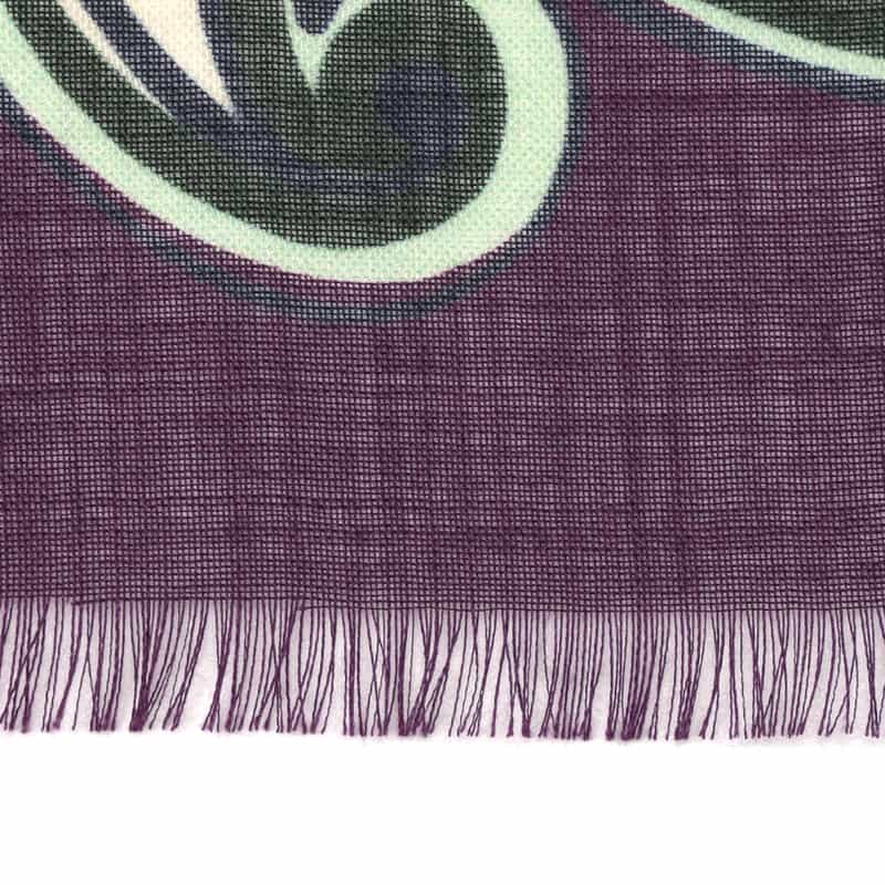 SEAWARD＆STEARN SEAWARD＆STEARN ＜シーワード＆スターン＞ リバーシブルプリントスカーフ PURPLE