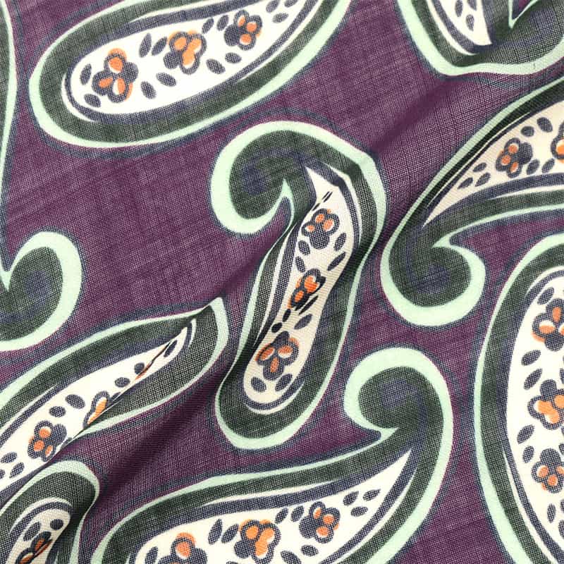 SEAWARD＆STEARN SEAWARD＆STEARN ＜シーワード＆スターン＞ リバーシブルプリントスカーフ PURPLE