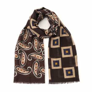 SEAWARD&STEARN <シーワード&スターン> リバーシブルプリントスカーフ
