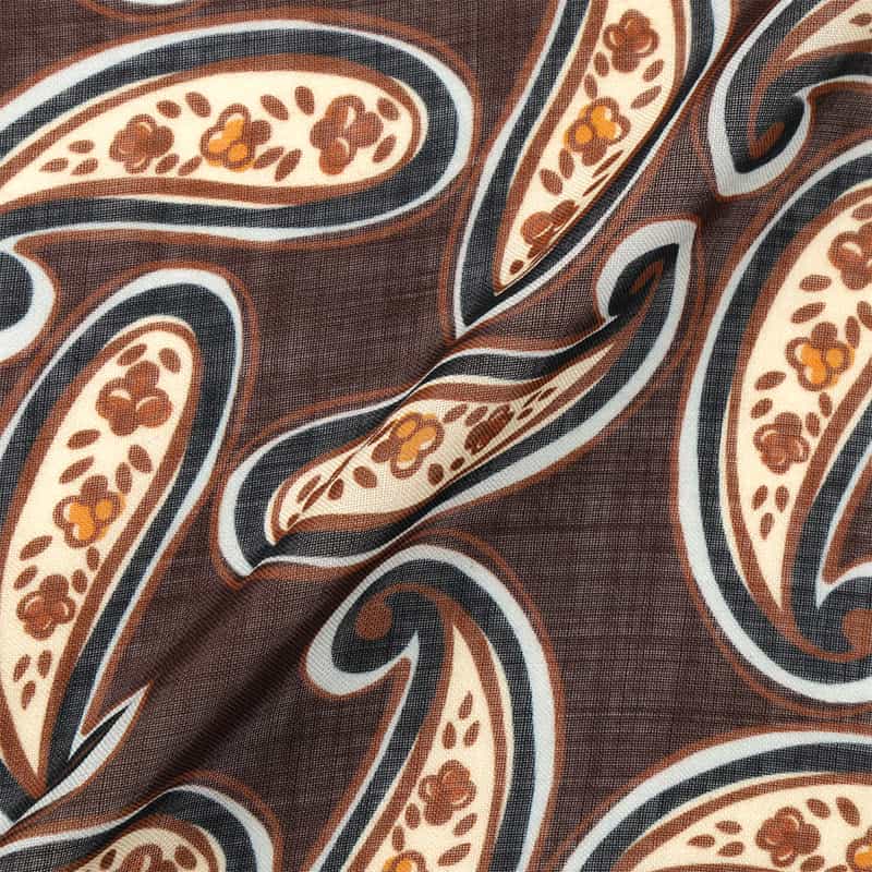 SEAWARD＆STEARN SEAWARD＆STEARN ＜シーワード＆スターン＞ リバーシブルプリントスカーフ BROWN