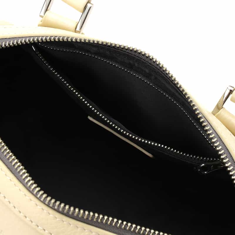 BARNEYS NEW YORK ショルダーベルト付ミニボストンバッグ WHITE