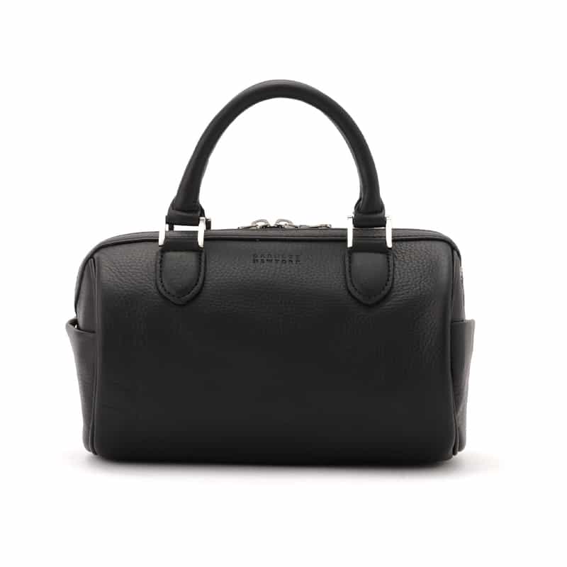 BARNEYS NEW YORK ショルダーベルト付ミニボストンバッグ BLACK
