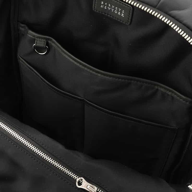 BARNEYS NEW YORK レザーバックパック BLACK